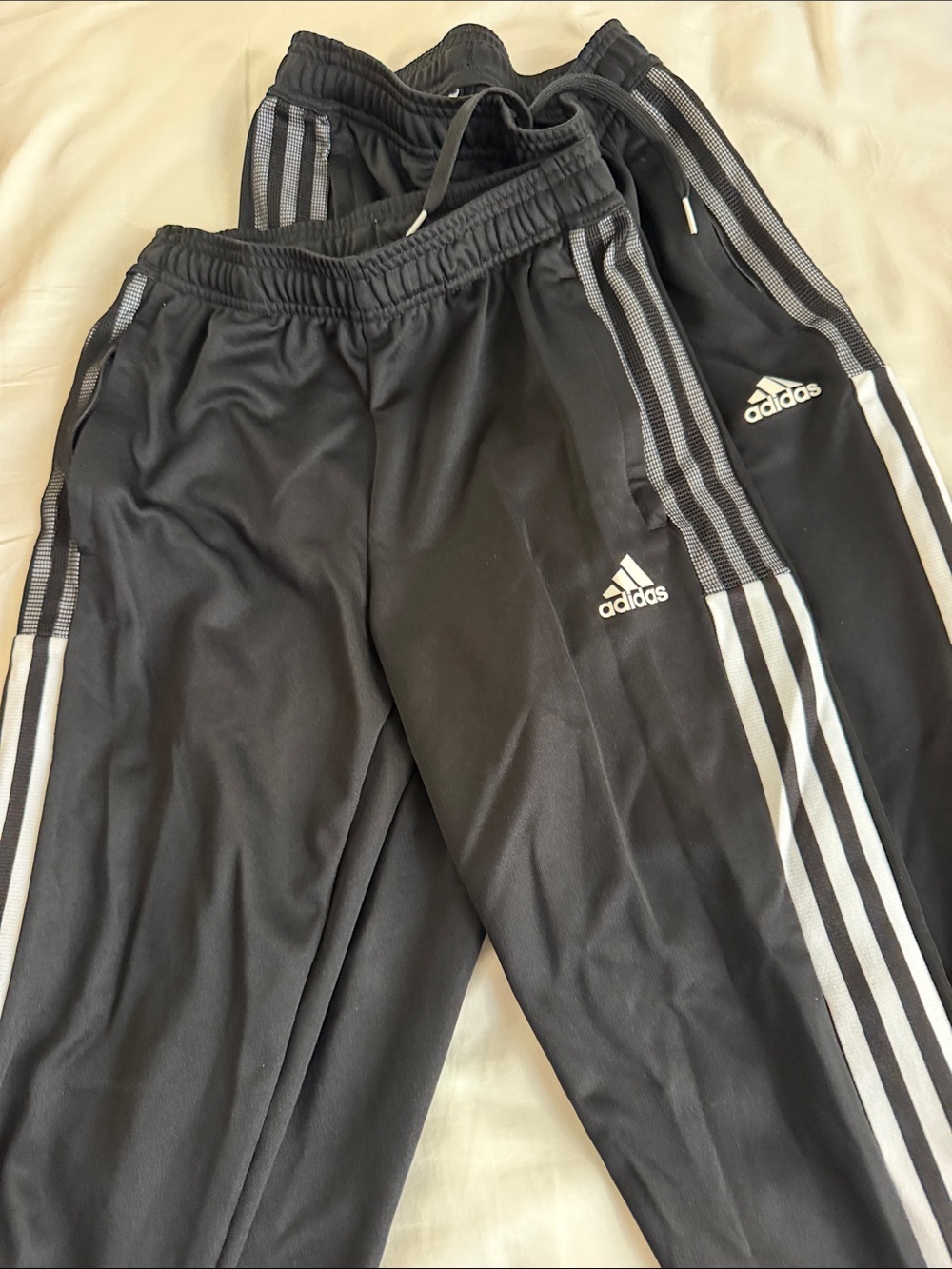adidas Black Kids tiro pants  with White Three-Stripes